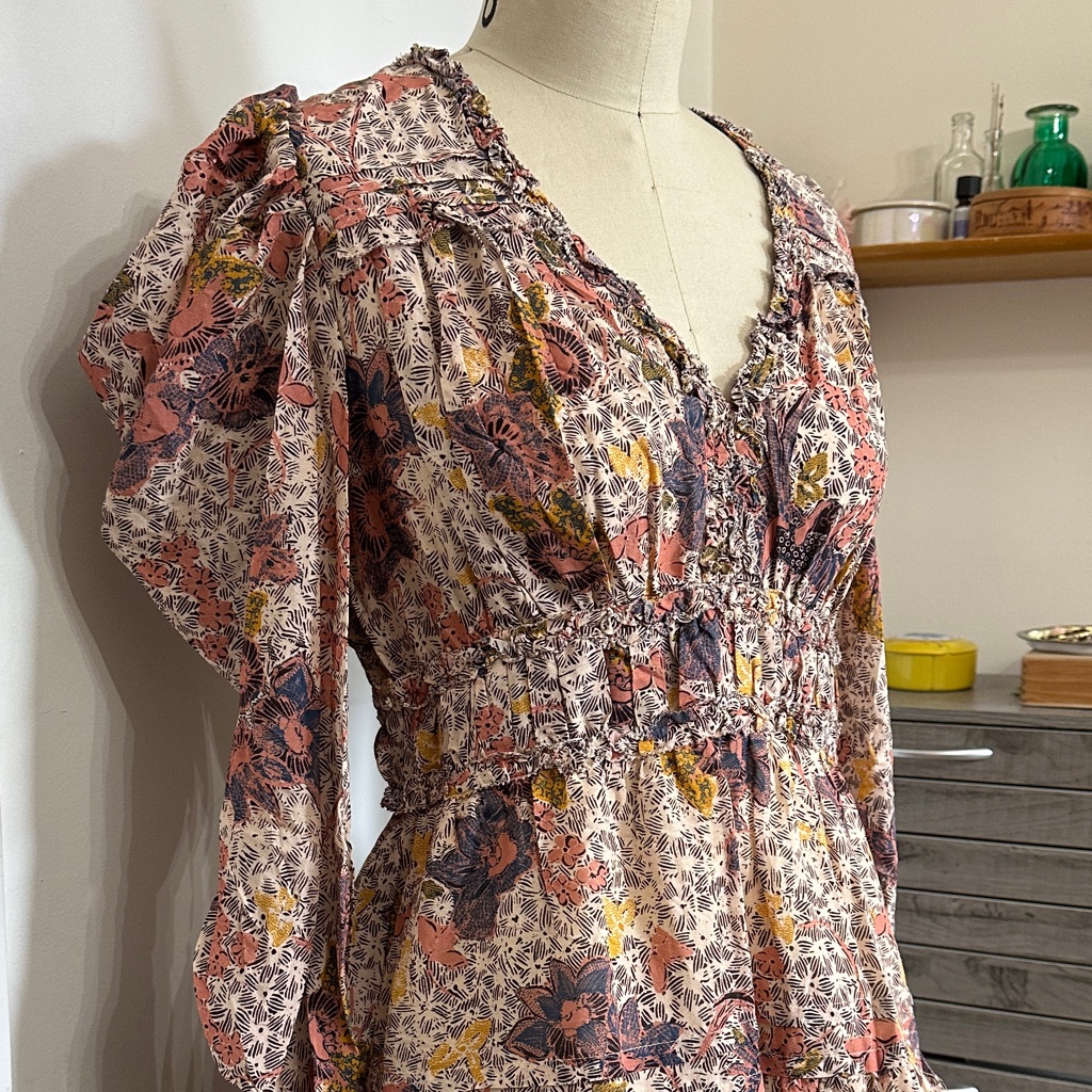 Ulla Johnson Pink And Purple Floral Blouse